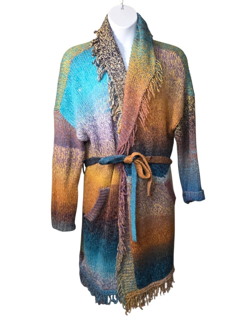 GREYLIN Ombre Rainbow Cardigan